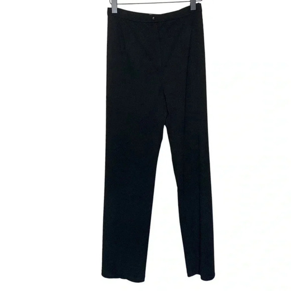 A&K Designs light, flowing black,  wide leg, palazzo pants w front zipper - Picture 1 of 6